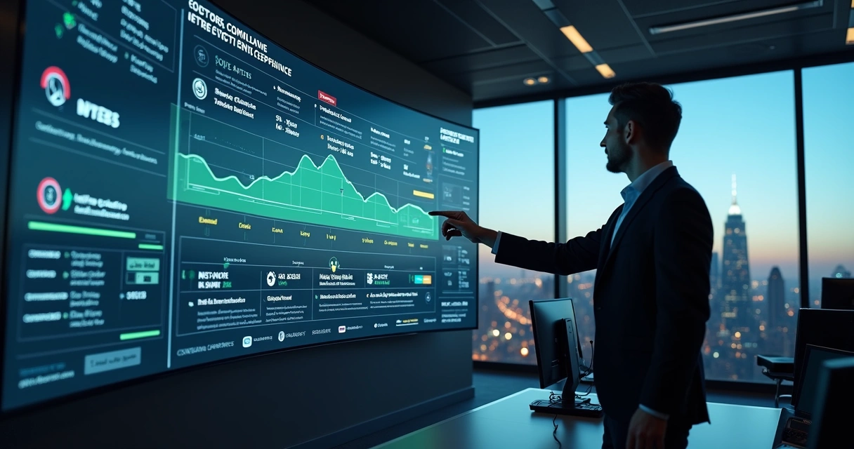 Gestor visualizando painel digital com prazos de validade de certificados de NR 