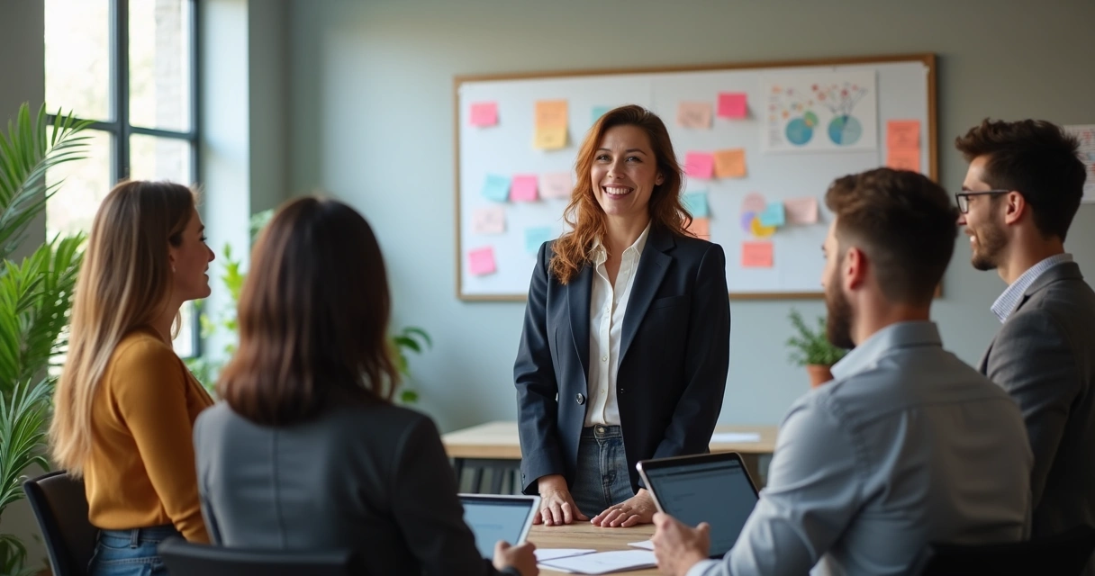 Gestor de RH promovendo integração entre colaboradores 