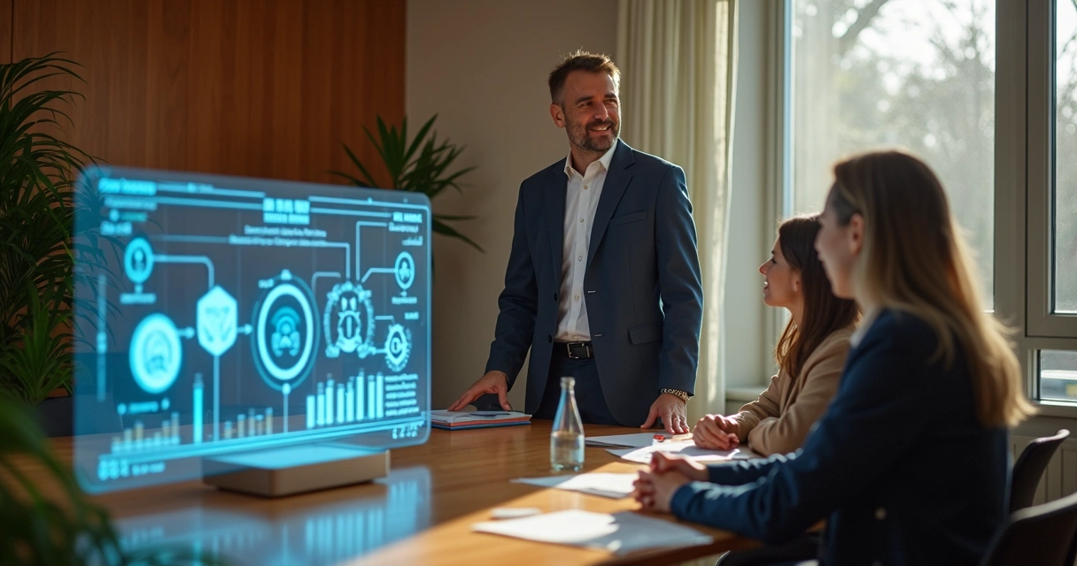 Gestor unindo tecnologia e empatia 