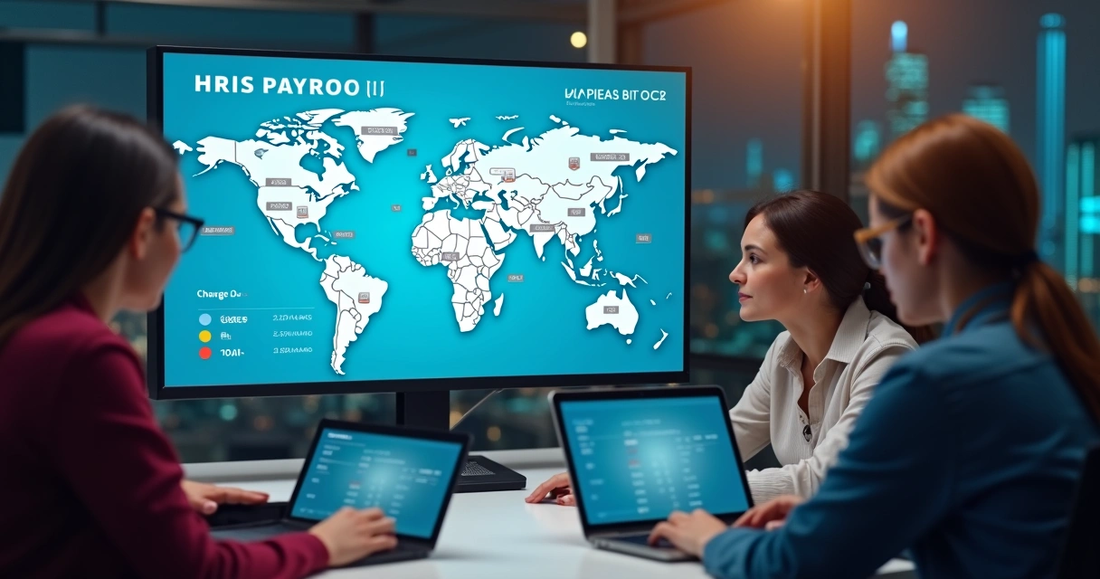 Payroll dashboard showing multiple currencies in use 