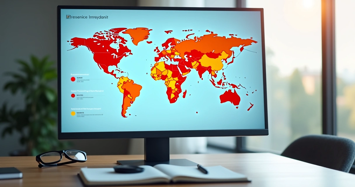 Dashboard showing mood patterns across international teams