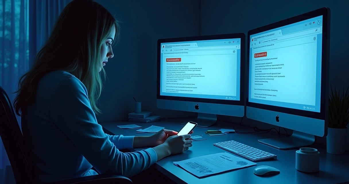 Pessoa digitando em celular aplicando golpe digital 