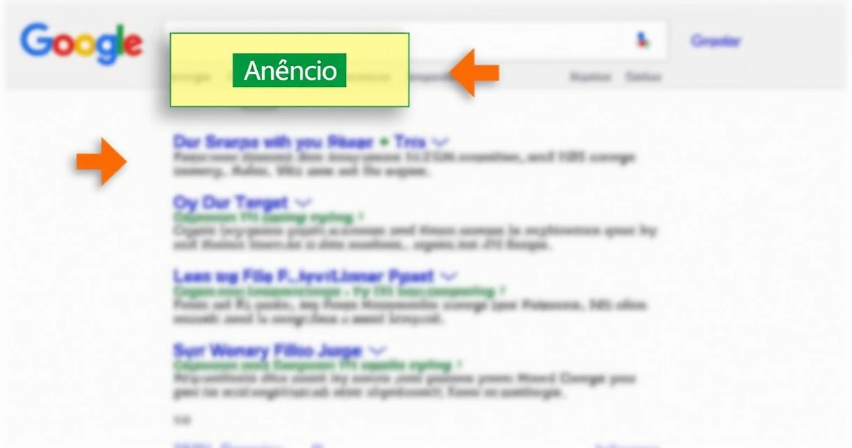 Exemplo de anúncio do Google Ads em destaque em resultados de busca