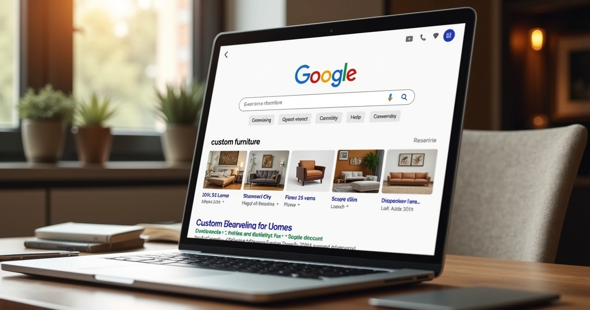 Campanha de Google Ads para móveis planejados em busca