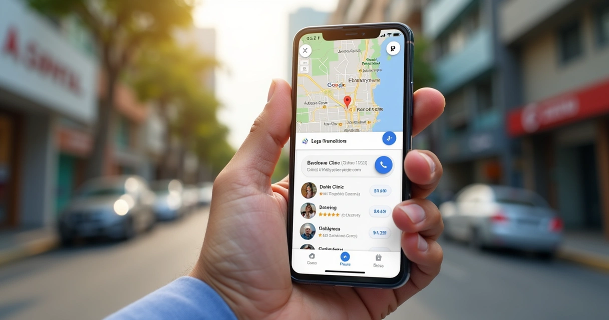 Ficha de clínica odontológica no Google Maps