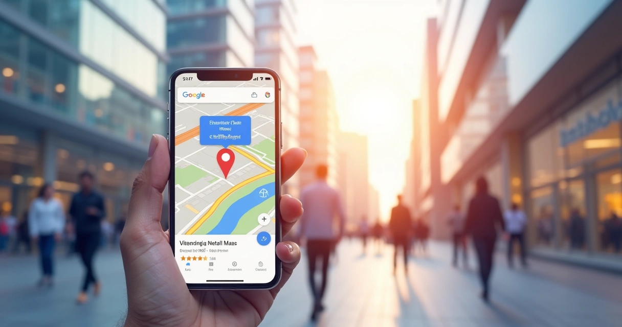 Google Maps com clínica odontológica em destaque 