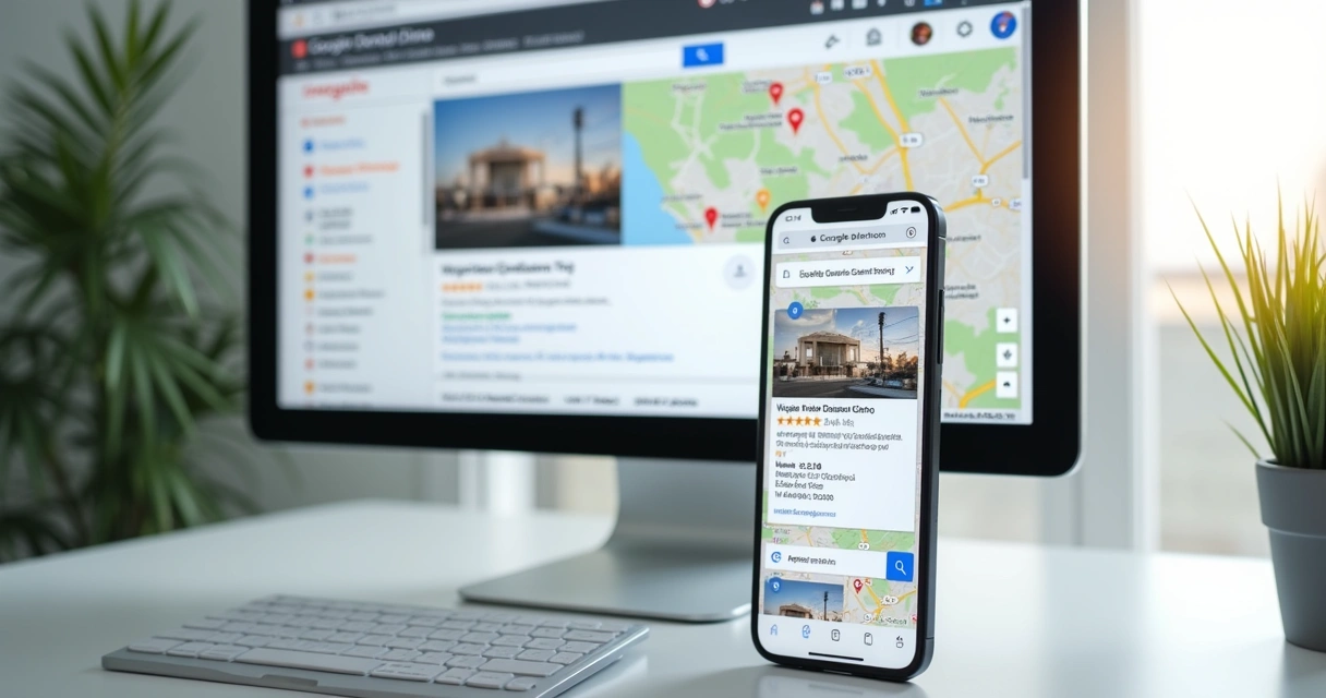 Tela de Google Maps destacando uma clínica odontológica local 