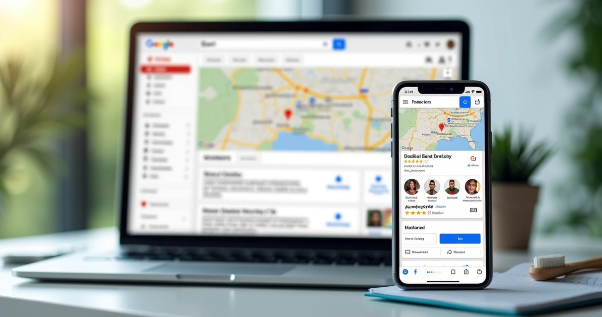 Busca no Google Maps por clínica odontológica 