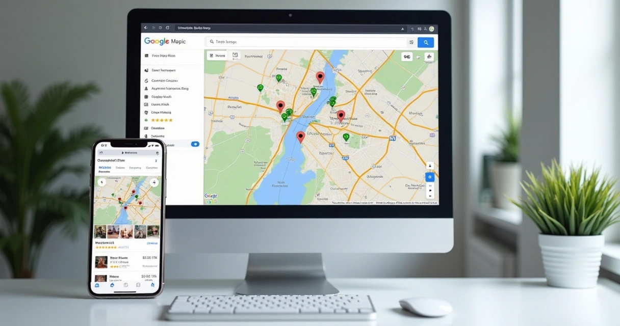Busca de clínica odontológica no Google Maps