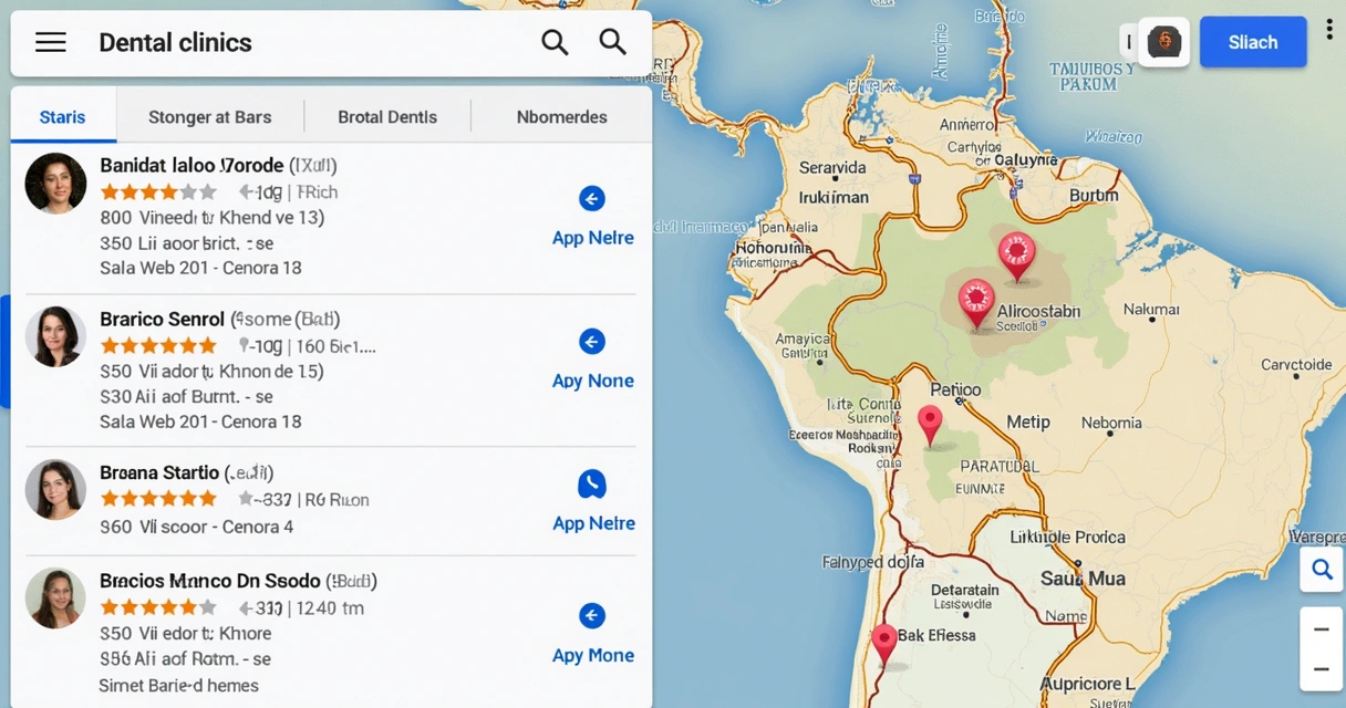 Resultado do Google Maps com clínica odontológica destaque em local pack 