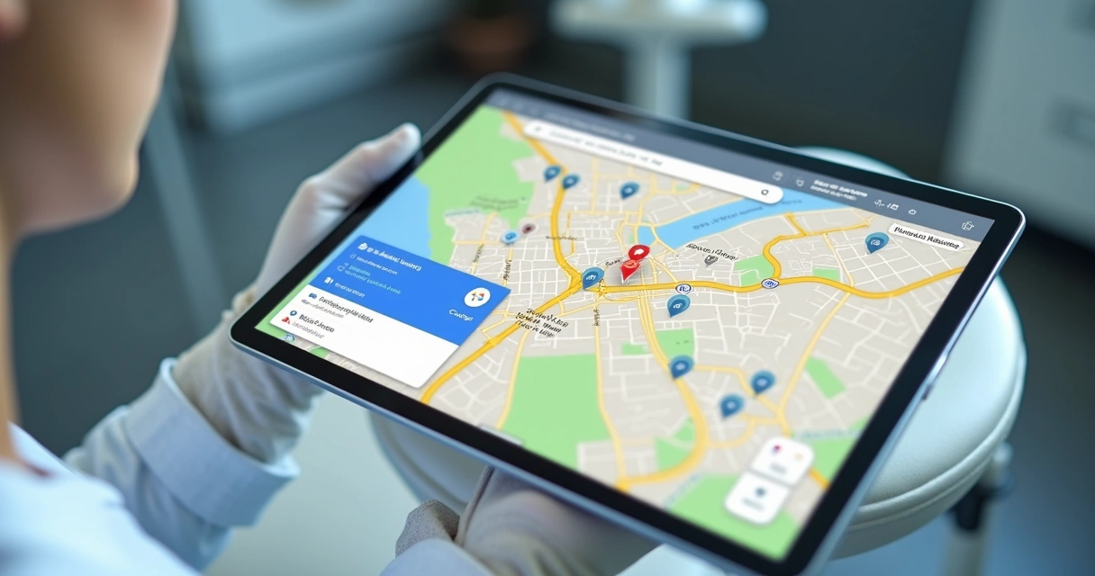 Clínica odontológica destacada no topo do Google Maps