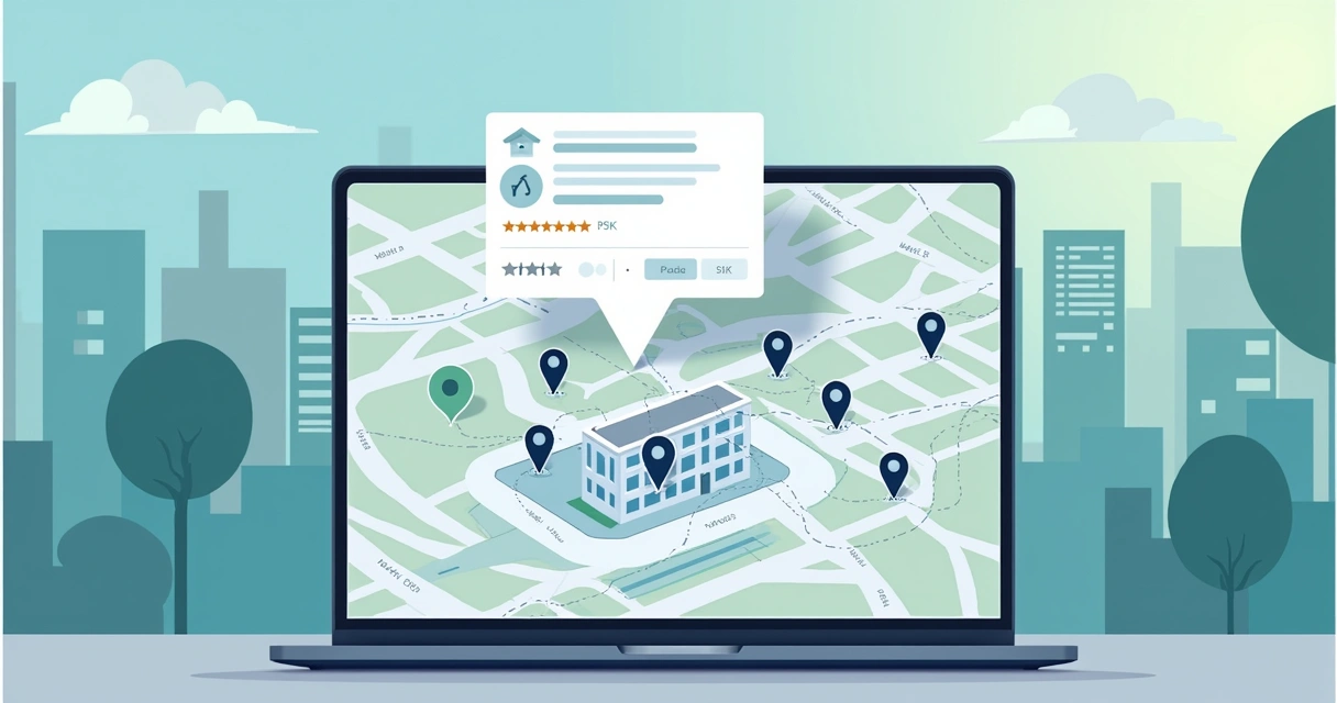 Ficha de clínica odontológica destacada no Google Maps local