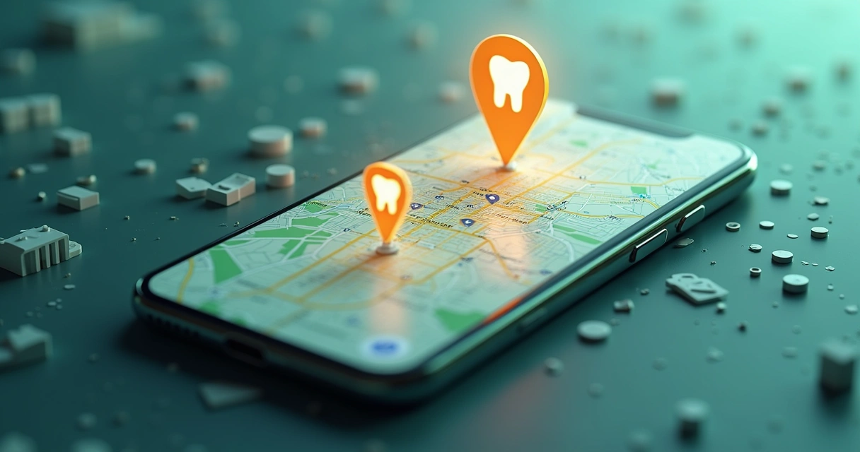 Clínica odontológica em destaque nos resultados do Google Maps 