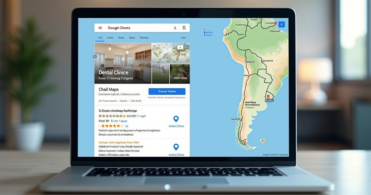 Clínica odontológica em destaque no Google Maps local 