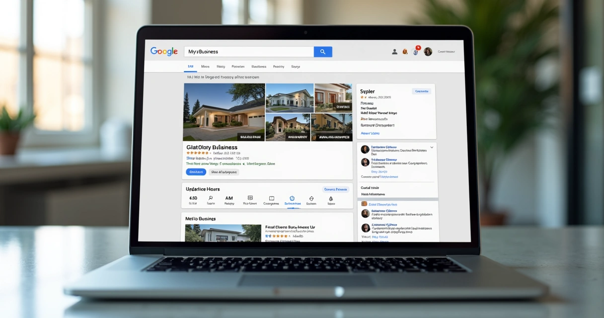 Perfil de clínica exibido no Google Meu Negócio, com notas e fotos reais. 