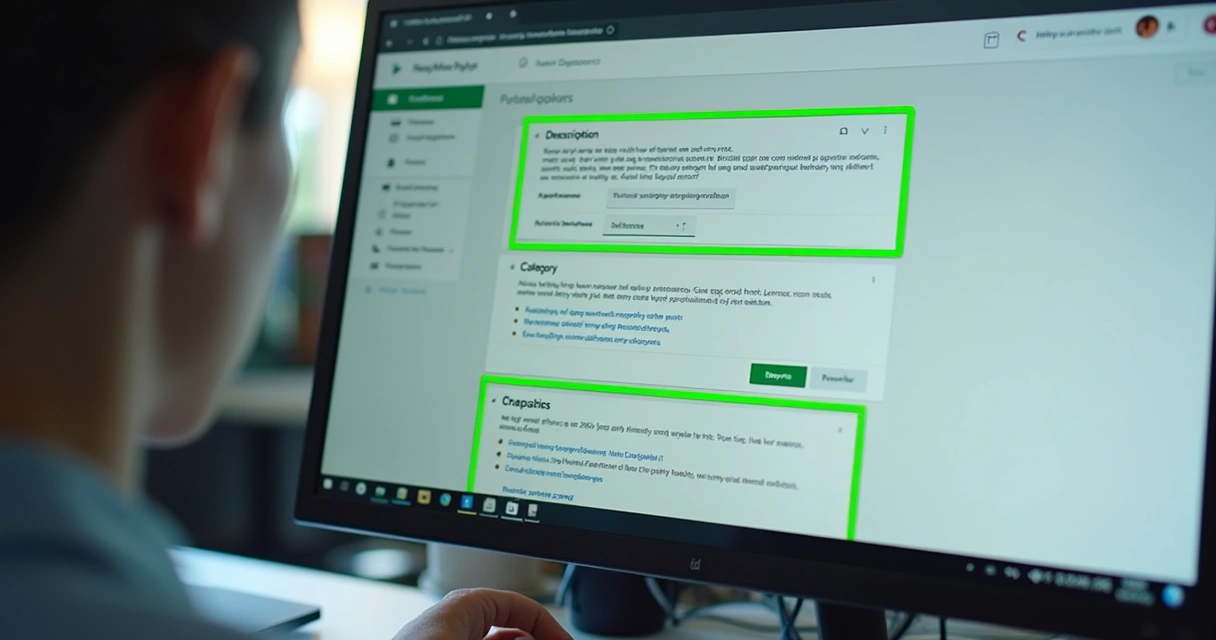Pantalla de configuración de Google Play Console 