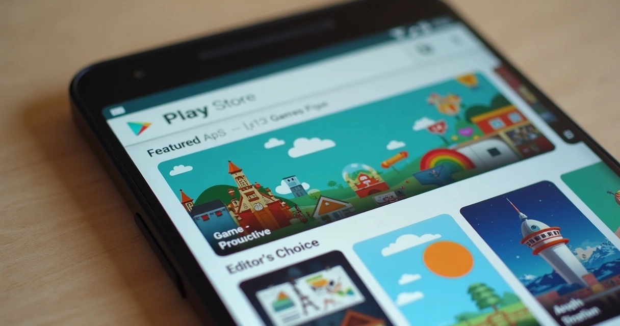 Destaques de aplicativos na Play Store do Android. 