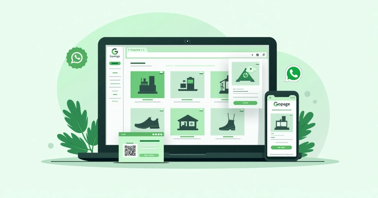 Catálogo Gopage no celular e no notebook 
