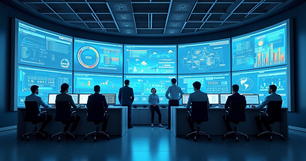 Plataforma de controle de governança de dados com painéis digitais 