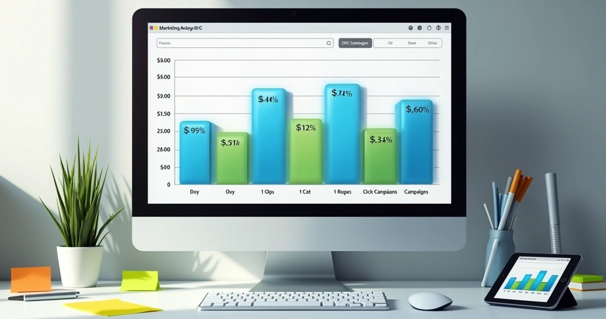 Gráfico de barras analisando desempenho de campanha de CPC 