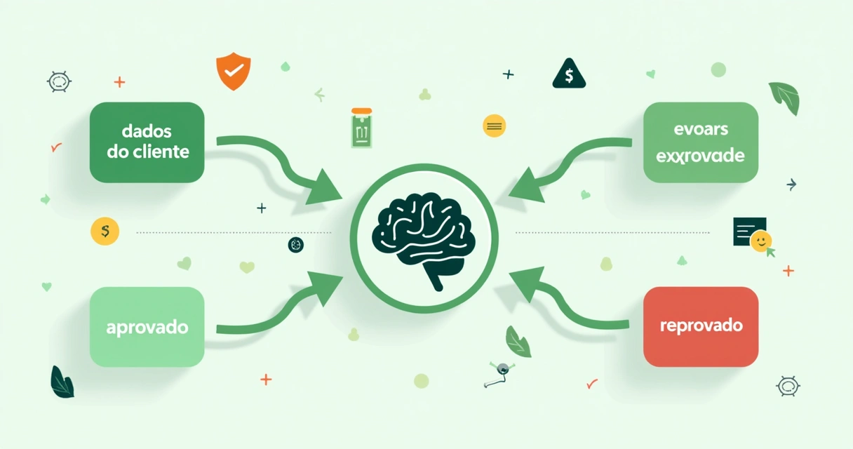 Diagrama de machine learning otimizando análise de risco 