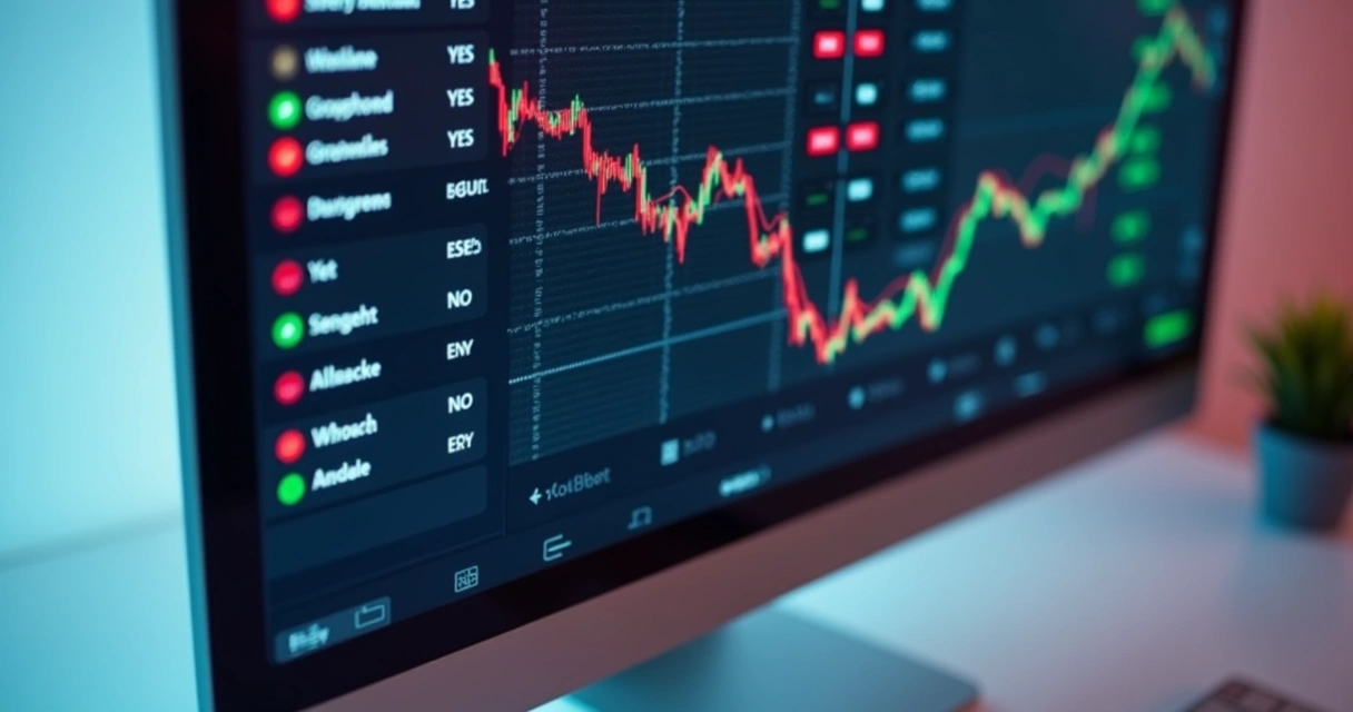 Gráfico em tela de computador mostrando aposta em reality show