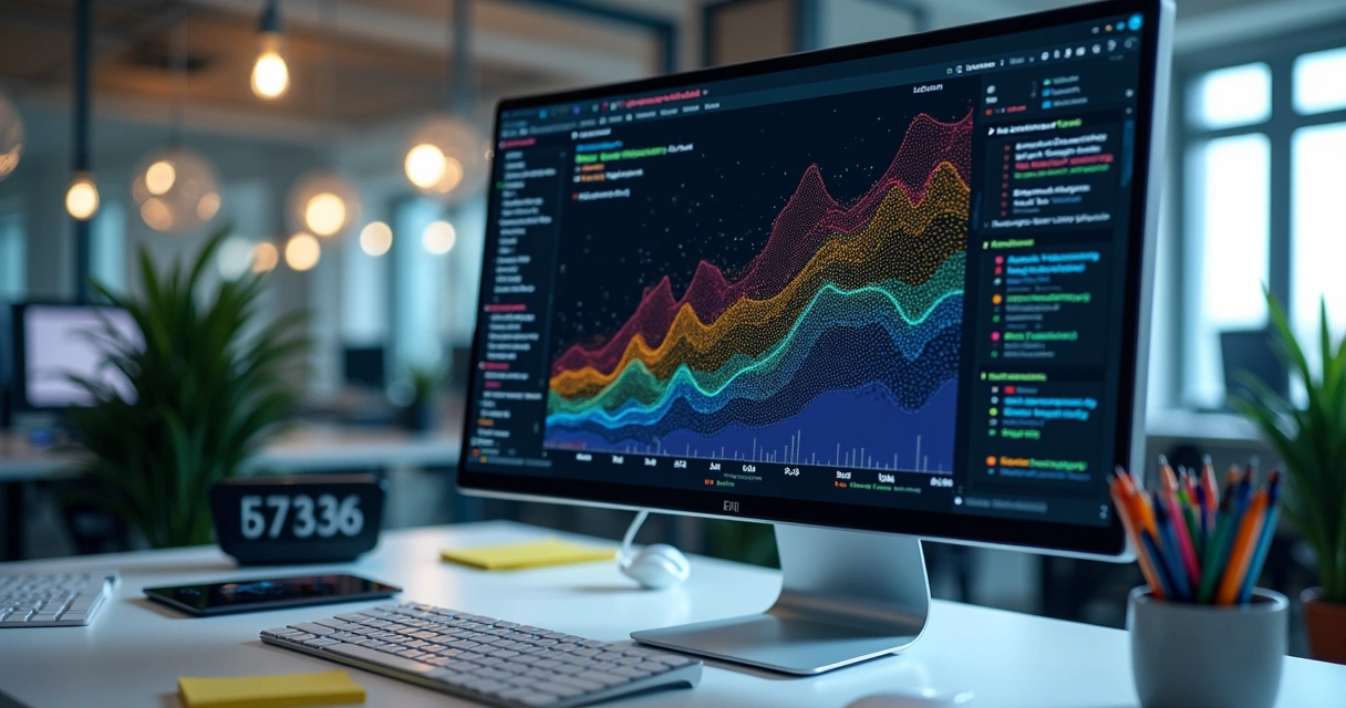 Gráfico avançado criado no Power BI com código Python exibido ao lado