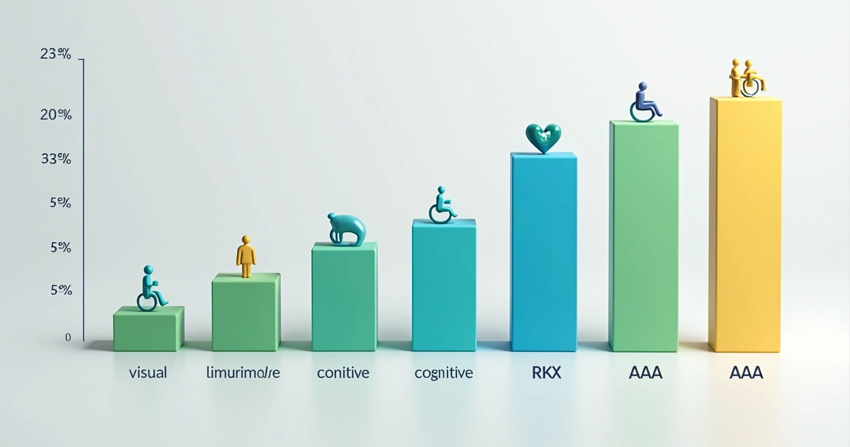 Gráfico de barras mostrando níveis de acessibilidade digital 