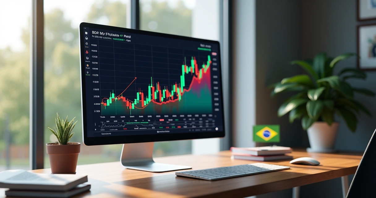 Gráfico de desempenho de BDRs mostrando crescimento 