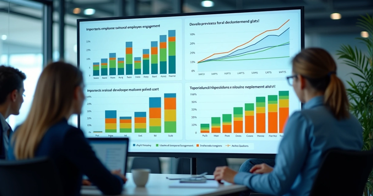 Gráfico mostrando aumento de engajamento e queda do turnover após adoção do PDI 