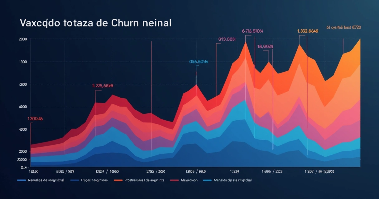 Gráfico ilustrativo de taxa de churn mensal 