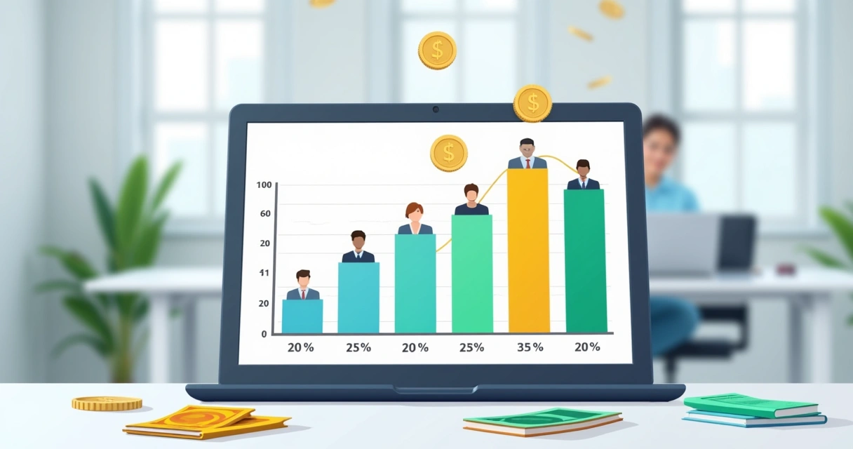Gráfico de barras mostrando diferentes valores de CLV entre clientes