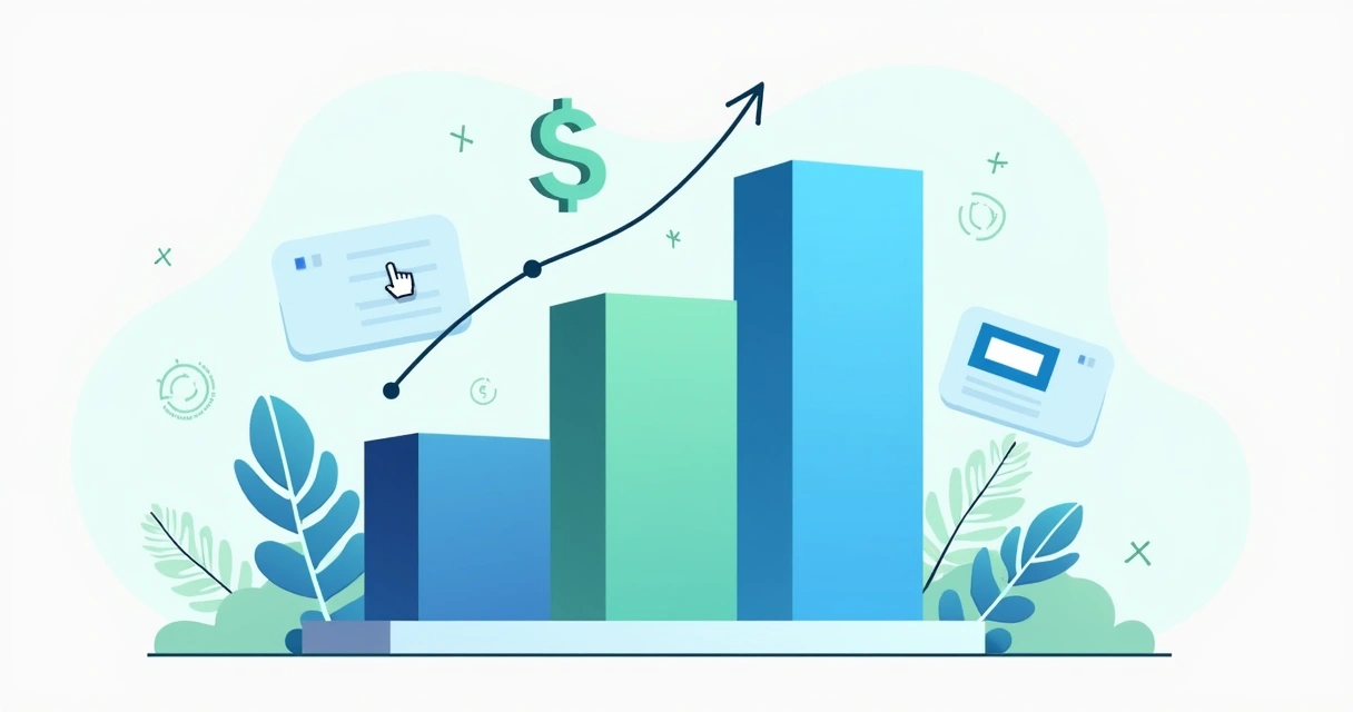 Gráfico simples ilustrando o cálculo do CPA com barras comparando investimento e número de vendas 