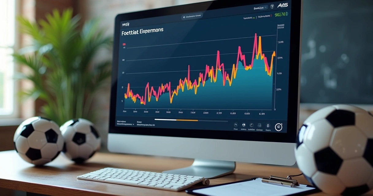 Relatório digital mostrando gráfico de crescimento da escola de futebol 