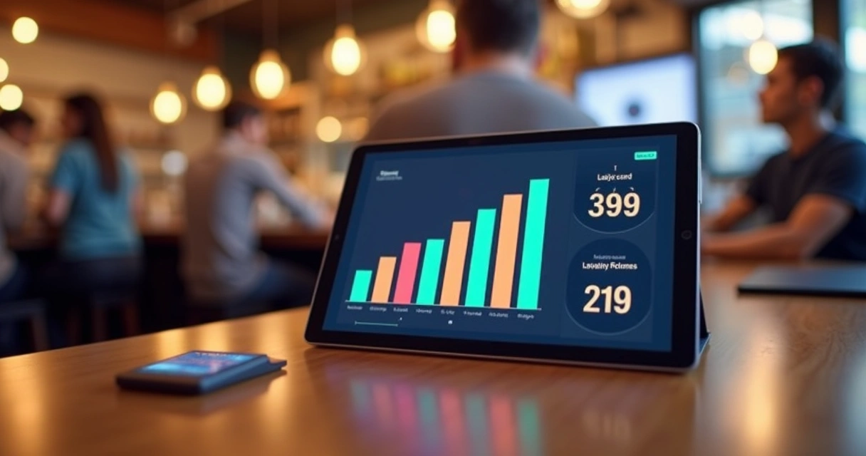 Gráfico mostrando crescimento de clientes em restaurante