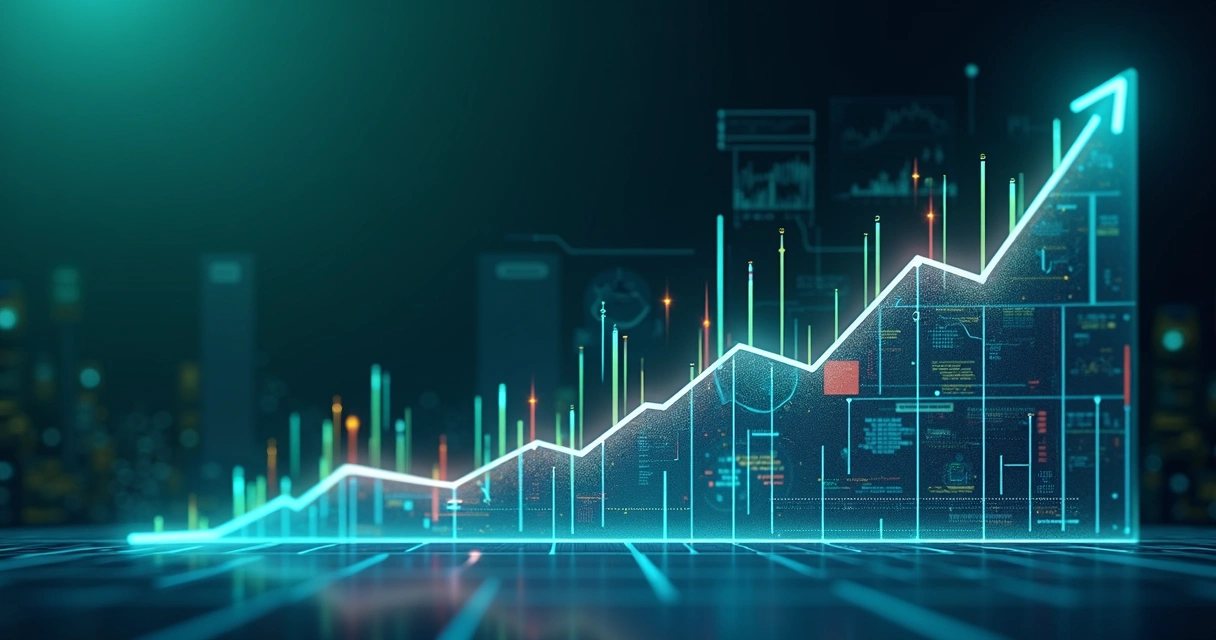 Gráfico de crescimento com digitalização 