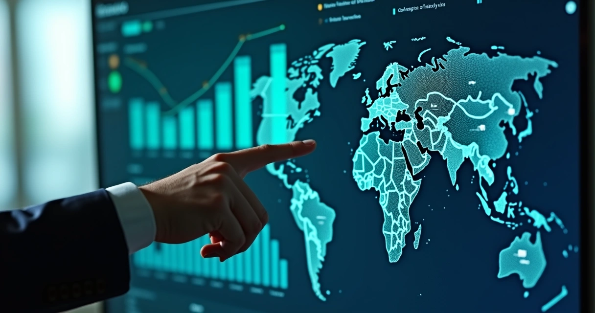 Gráfico de crescimento de tráfego de site, com linhas ascendentes e elementos de análise
