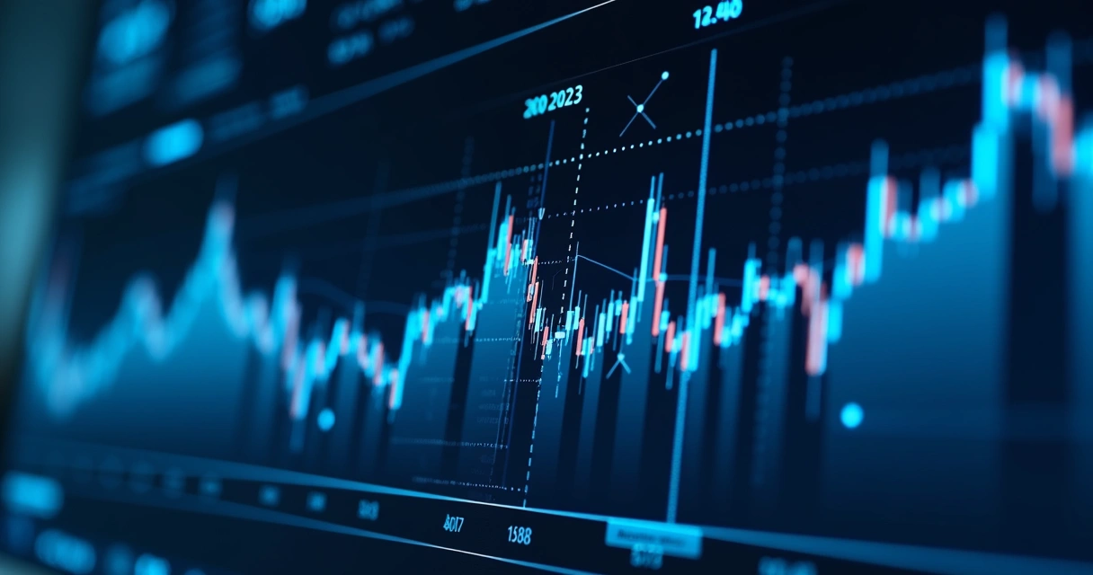Gráfico detalhado de preço de criptomoeda com média móvel de 20 dias destacada 