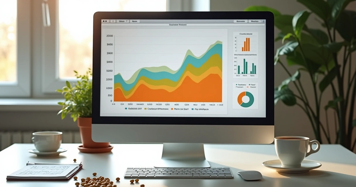 Monitor de computador exibindo gráfico de crush spread para soja 
