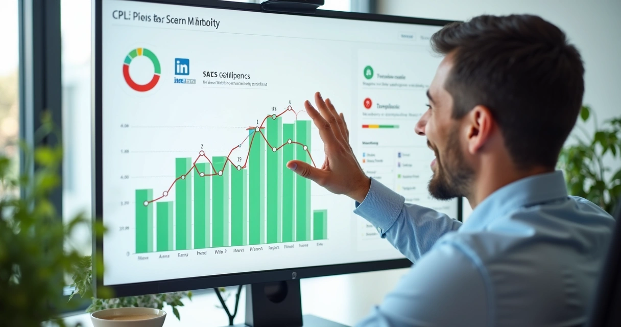 Gráfico mostrando variação do custo por lead ao longo do tempo 