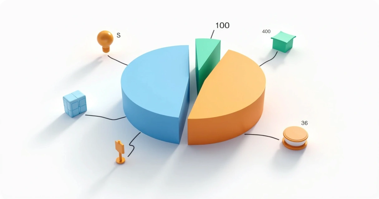 Gráfico simples mostrando distribuição de custos entre marketing, vendas e ferramentas para CAC 