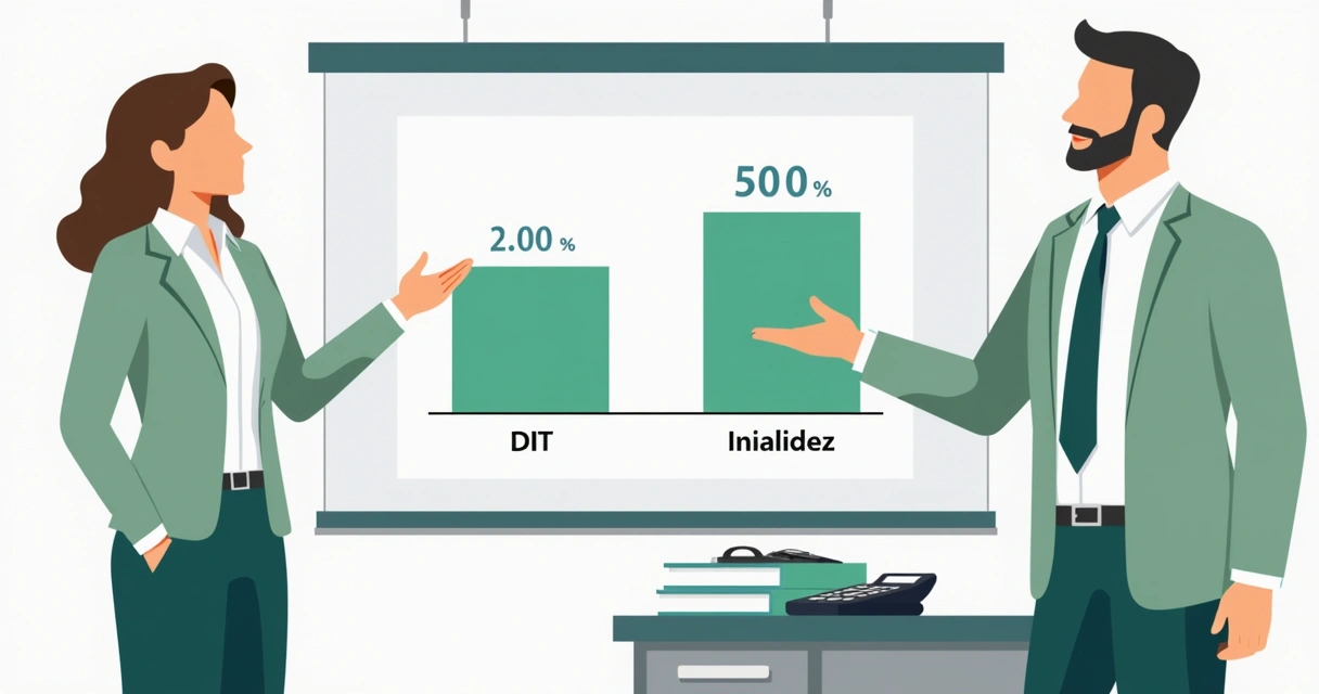 Gráfico de barras comparando custos de DIT e seguro de invalidez 