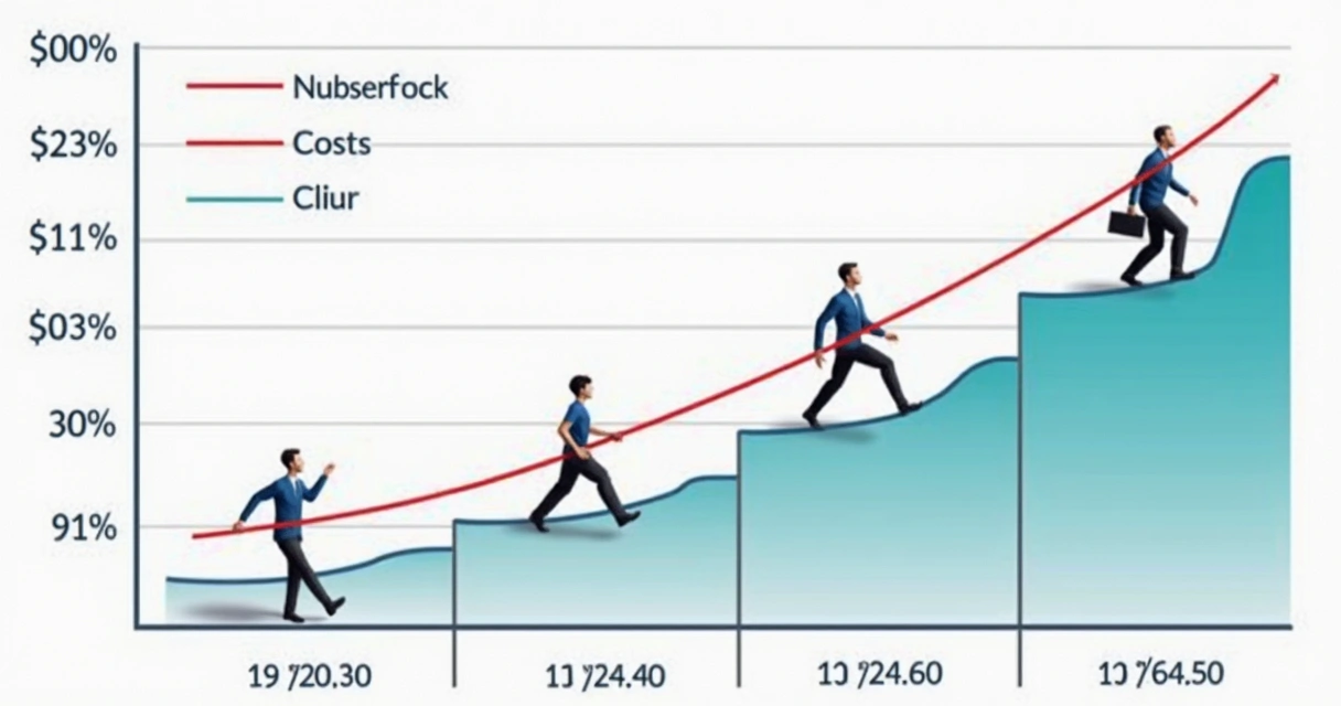 Gráfico mostrando a redução de custos com terceirização de serviços 
