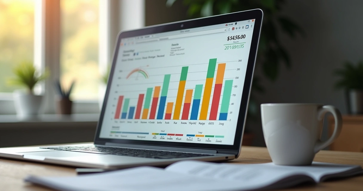 Gráfico colorido mostrando despesas por categoria 