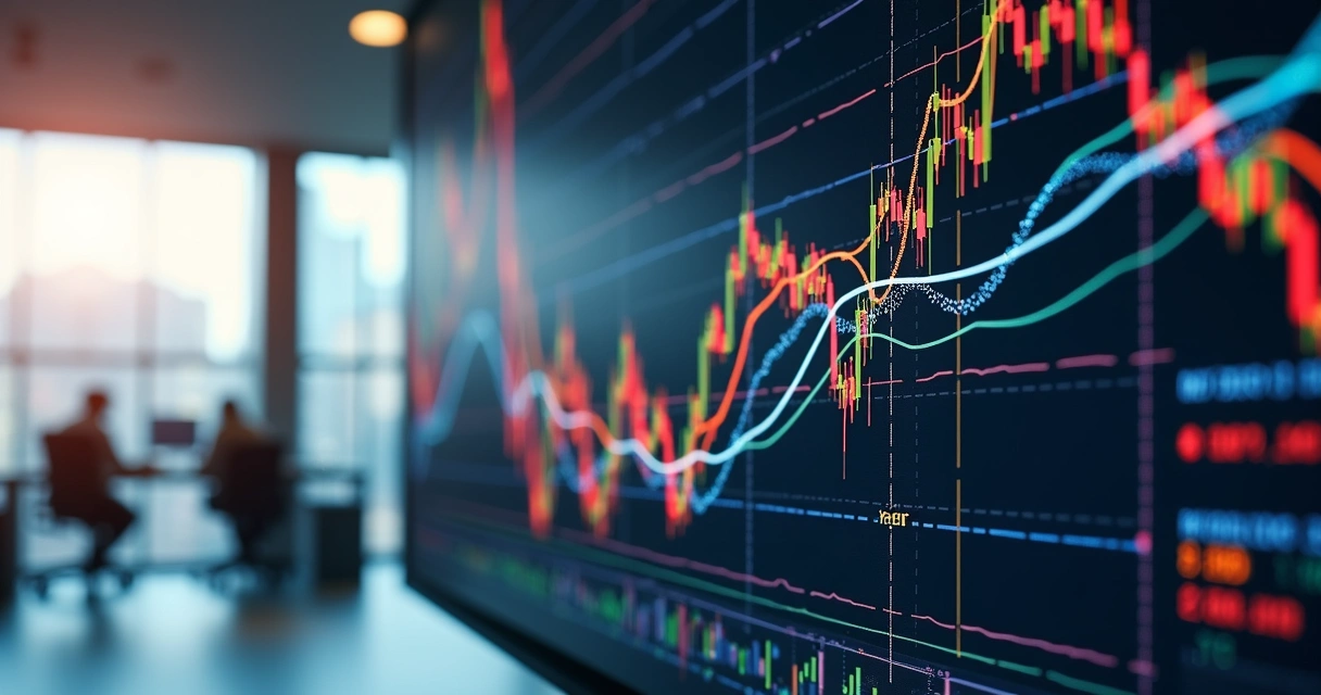Gráfico colorido mostrando correlações entre mercados financeiros variados ao longo do tempo 