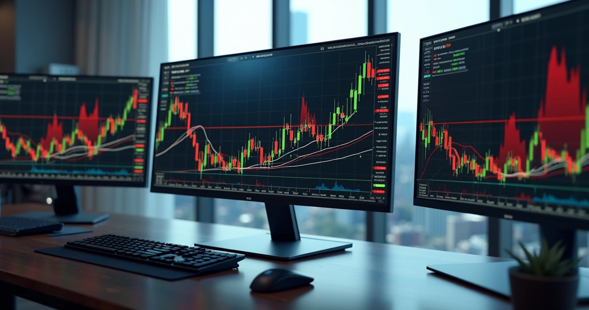 Gráfico financeiro detalhado mostrando linhas de drawdown e avaliação de risco em trading 