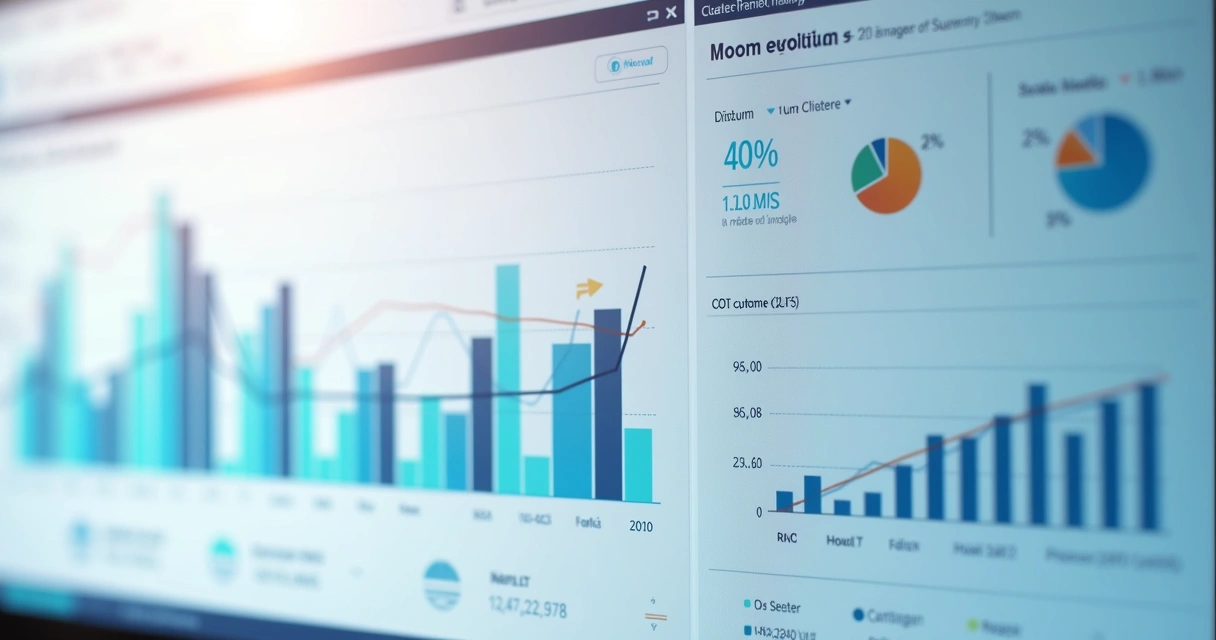 Painel com gráficos de receita recorrente, churn e valor do cliente 