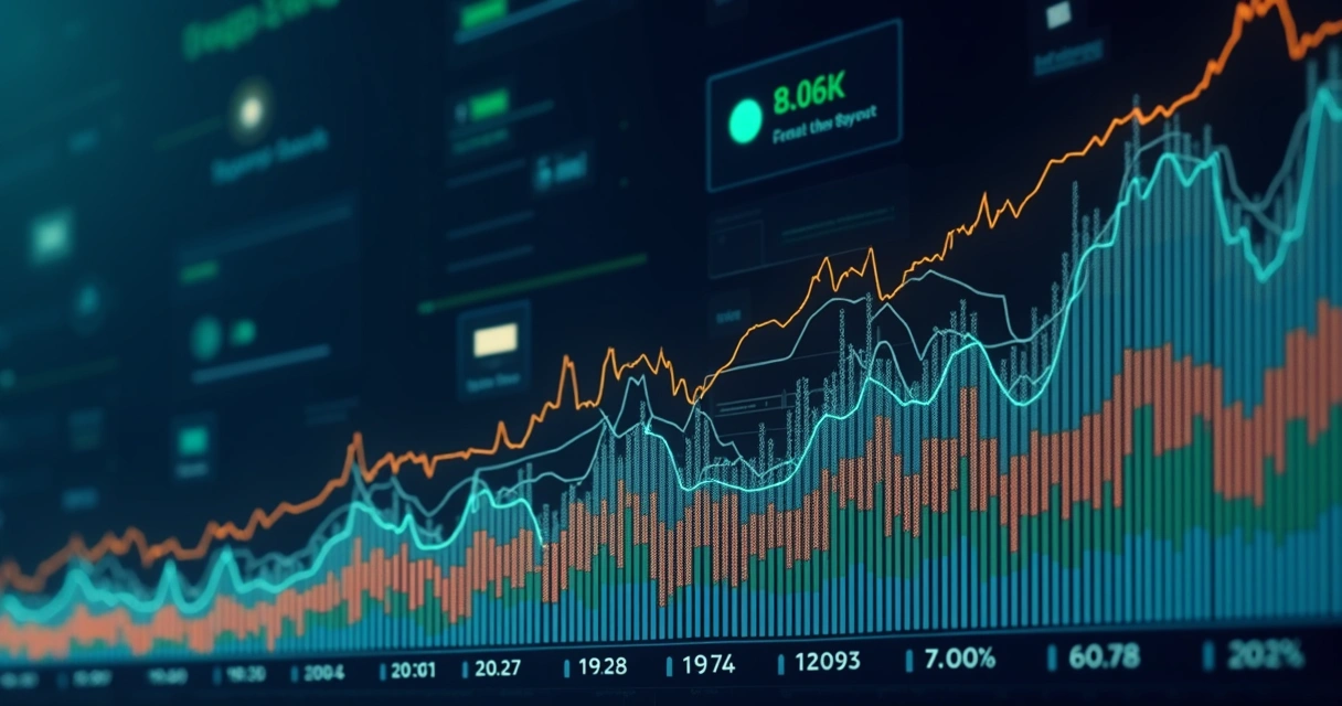 Gráfico de evolução do rendimento em diferentes contas 