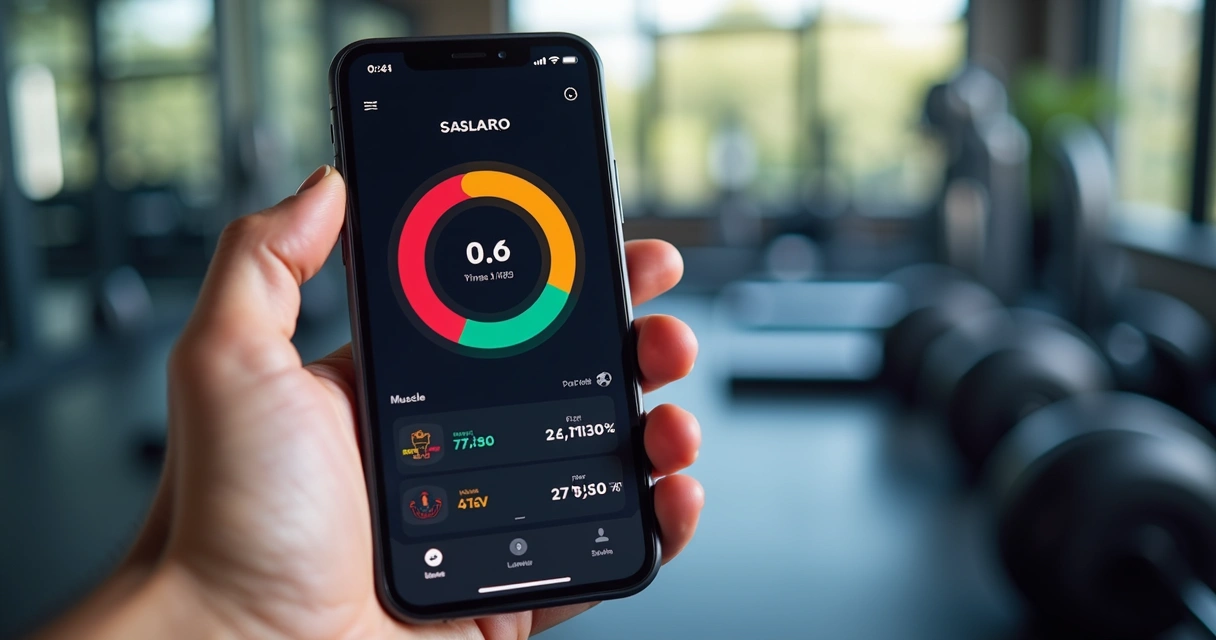 Gráfico de evolução de treino no aplicativo
