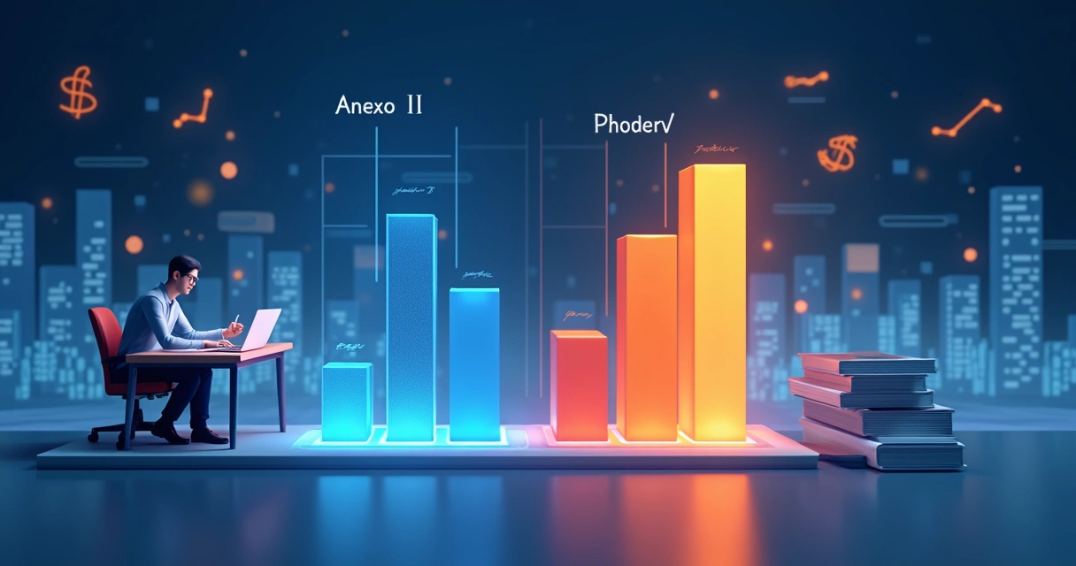 Gráfico ilustrando a diferença de impostos entre Anexo III e Anexo V após cálculo do Fator R